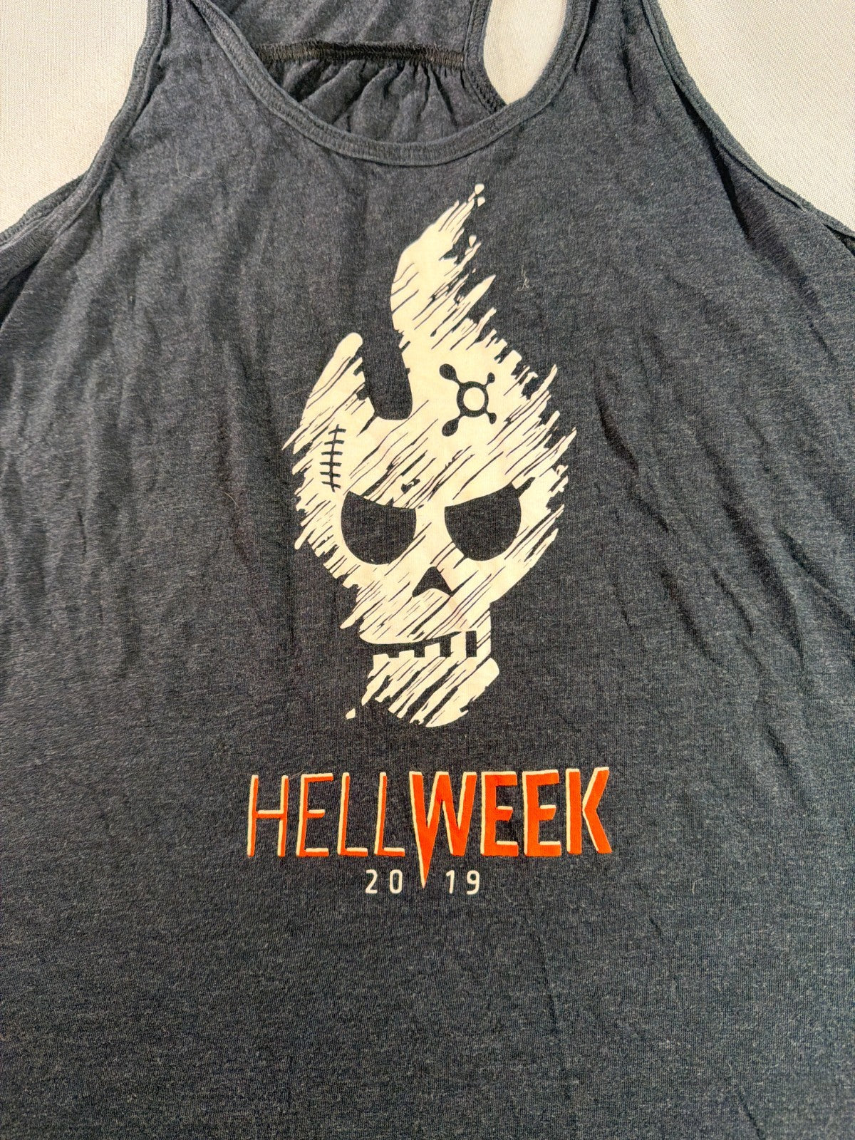 Orangetheory Hell Week 2019 Tank Top Skull Graphic Black Racerback Womens S