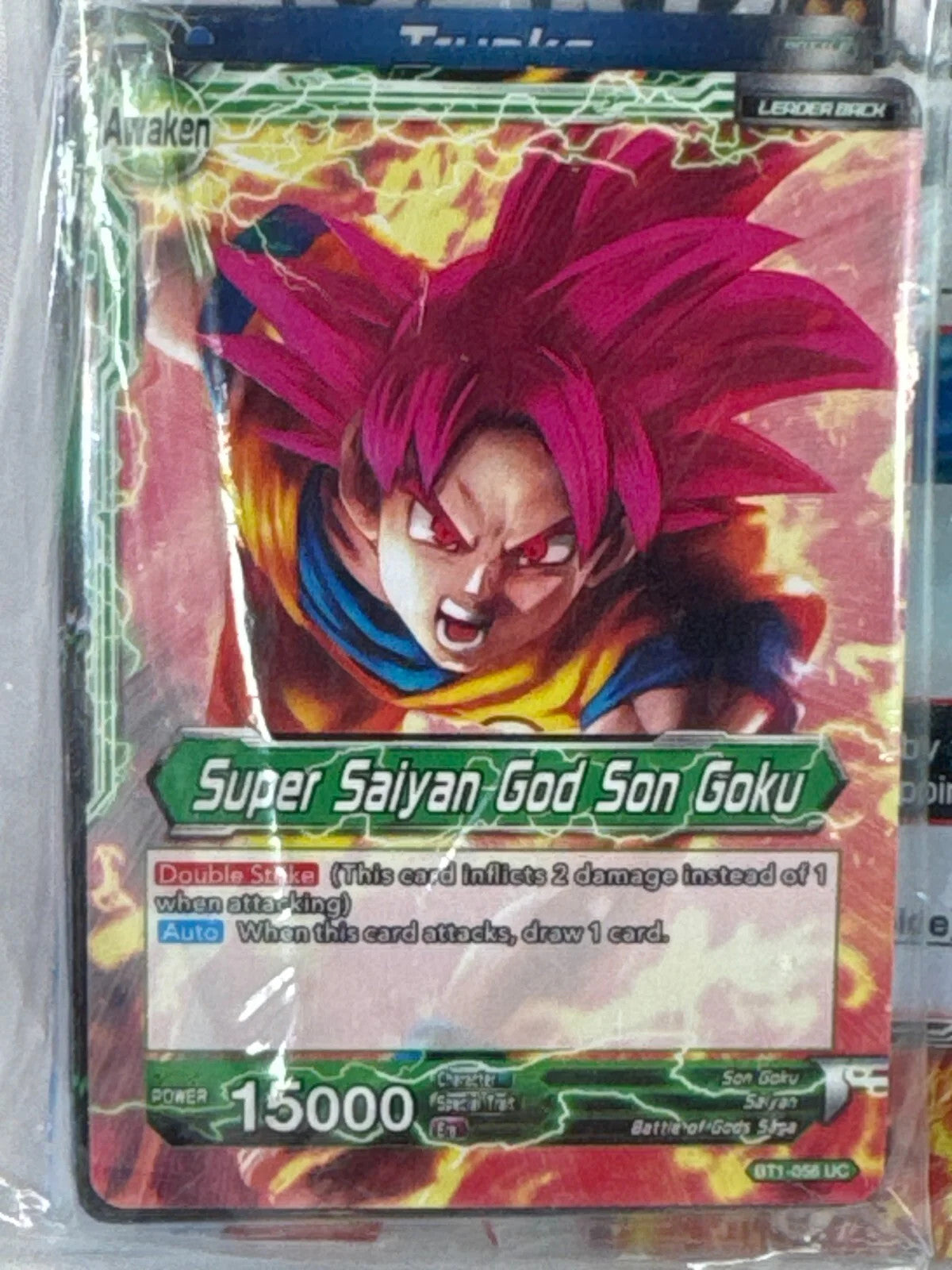 Dragon Ball Super Card Game Demo Deck Sealed SSG Goku BT1-056 UC Promo Starter