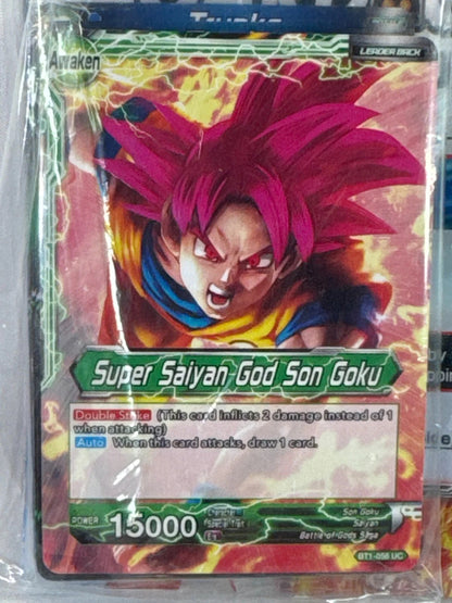 Dragon Ball Super Card Game Demo Deck Sealed SSG Goku BT1-056 UC Promo Starter