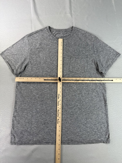 Goodfellow Co Crewneck Tee Short Sleeve Pocket Gray L Cotton Blend Relaxed Fit