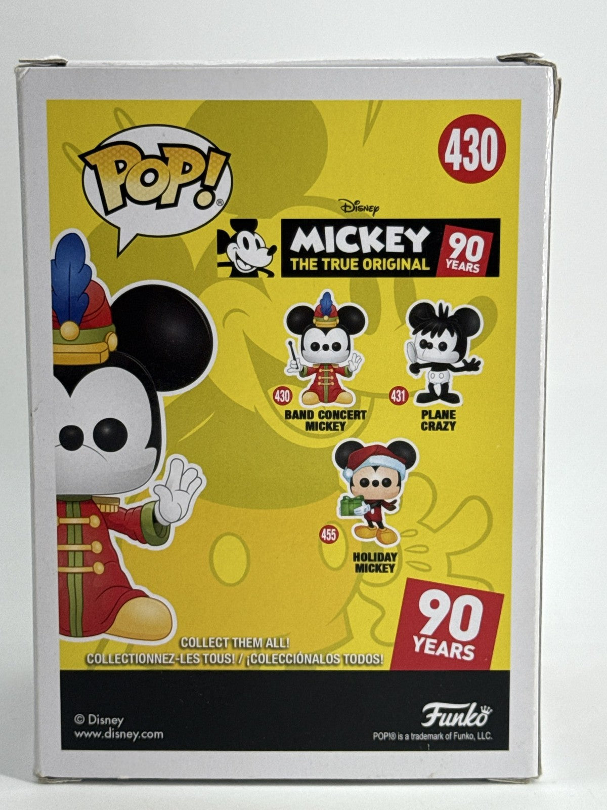 Funko Pop Band Concert Mickey 430 Disney 90 Years Vinyl Figure Displayed Apparel
