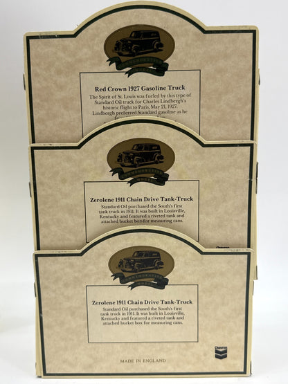 Chevron Tanker Truck Lot Zerolene Standard Oil Diecast England Boxed Set 925
