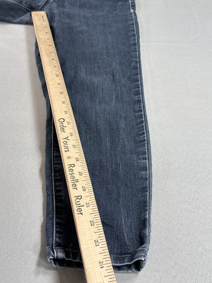 Democracy Jeans Womens 2P Blue Denim Tapered Stretch Classic Mid Rise Ab Cotton