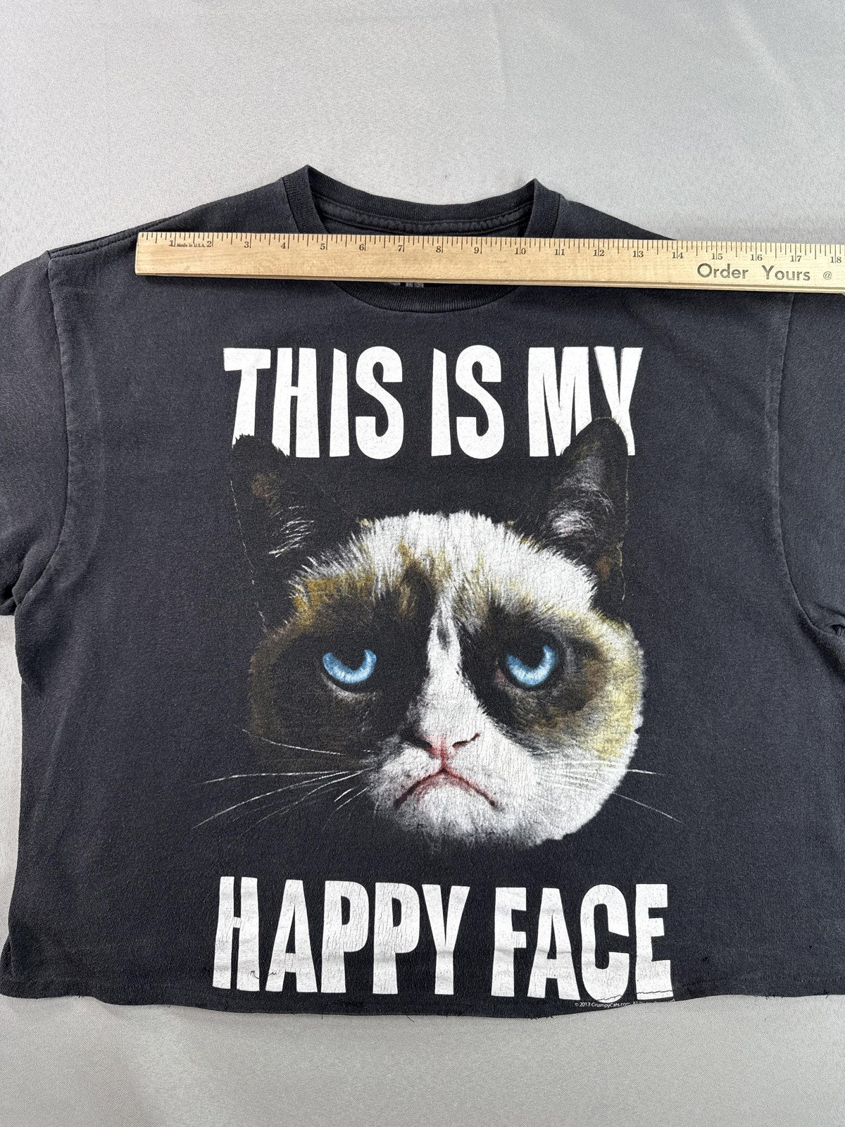 Grumpy Cat Meme Graphic Tee Mens L Black 100% Cotton Short Sleeve Crewneck