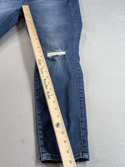 TORRID Mid Rise Skinny Jeans Womens 18R Blue Distressed Stretch Denim Cotton