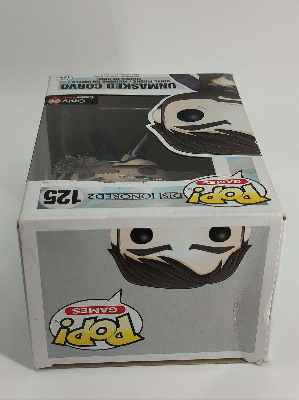 Funko Pop Games Dishonored 2 Unmasked Corvo 125 GameStop Vinyl Black Apparel NWT