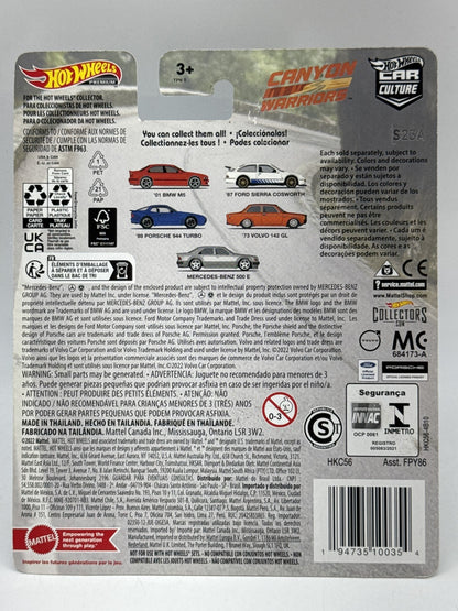 Hot '89 Porsche Wheels 944 Turbo Premium Diecast Car 1:64 Blue Metal