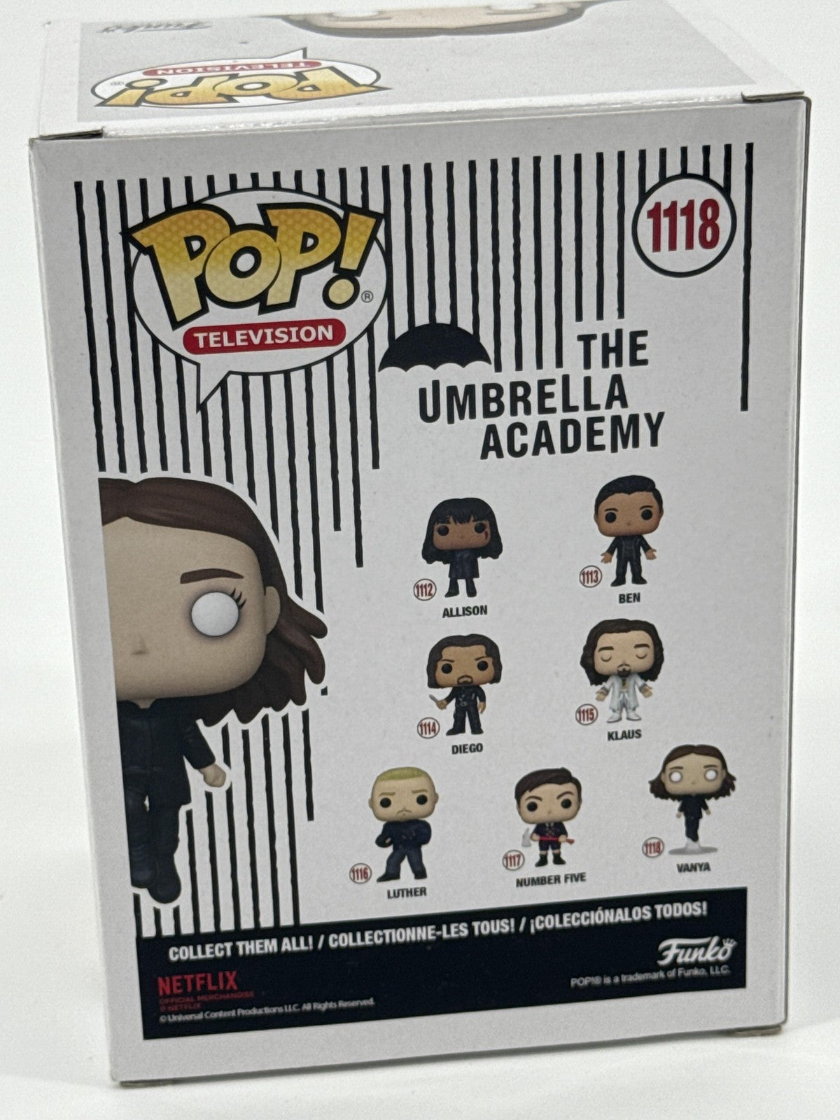 Funko Pop Television Umbrella Academy Vanya #1118 Vinyl Figure Standard Black