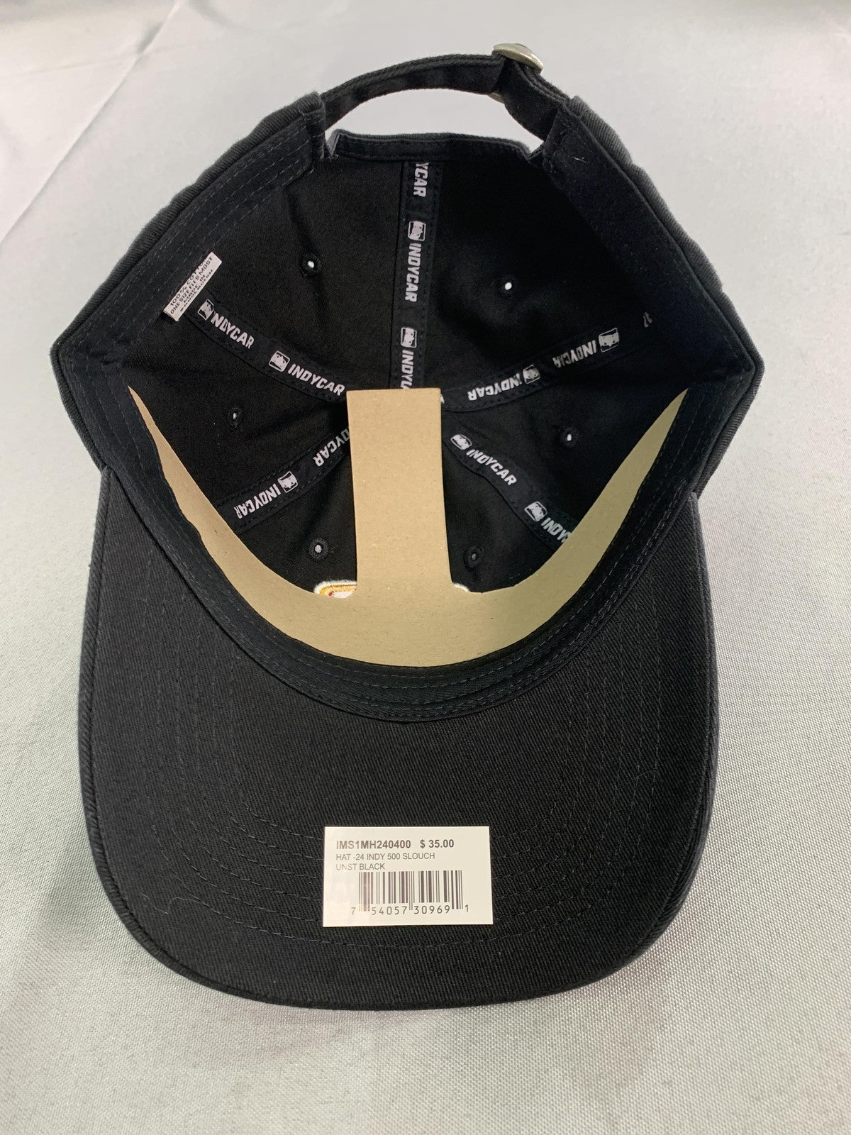 Indianapolis 500 Hat Cap Strap Back Mens One Size Black IndyCar Racing 2024