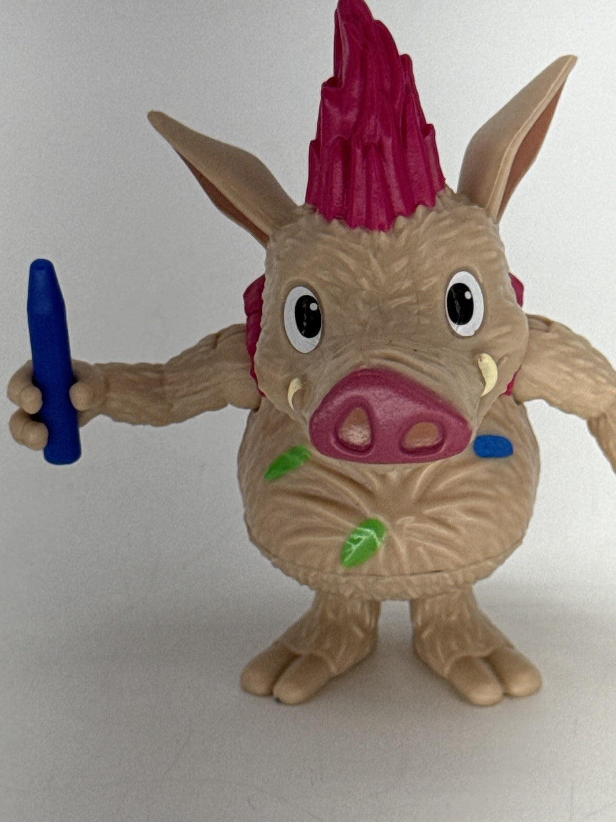 Playmates Mutant Tots Rocksteady TMNT Monster Figure Brown Plastic Movable Arms