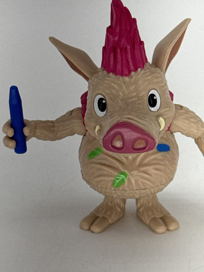 Playmates Mutant Tots Rocksteady TMNT Monster Figure Brown Plastic Movable Arms