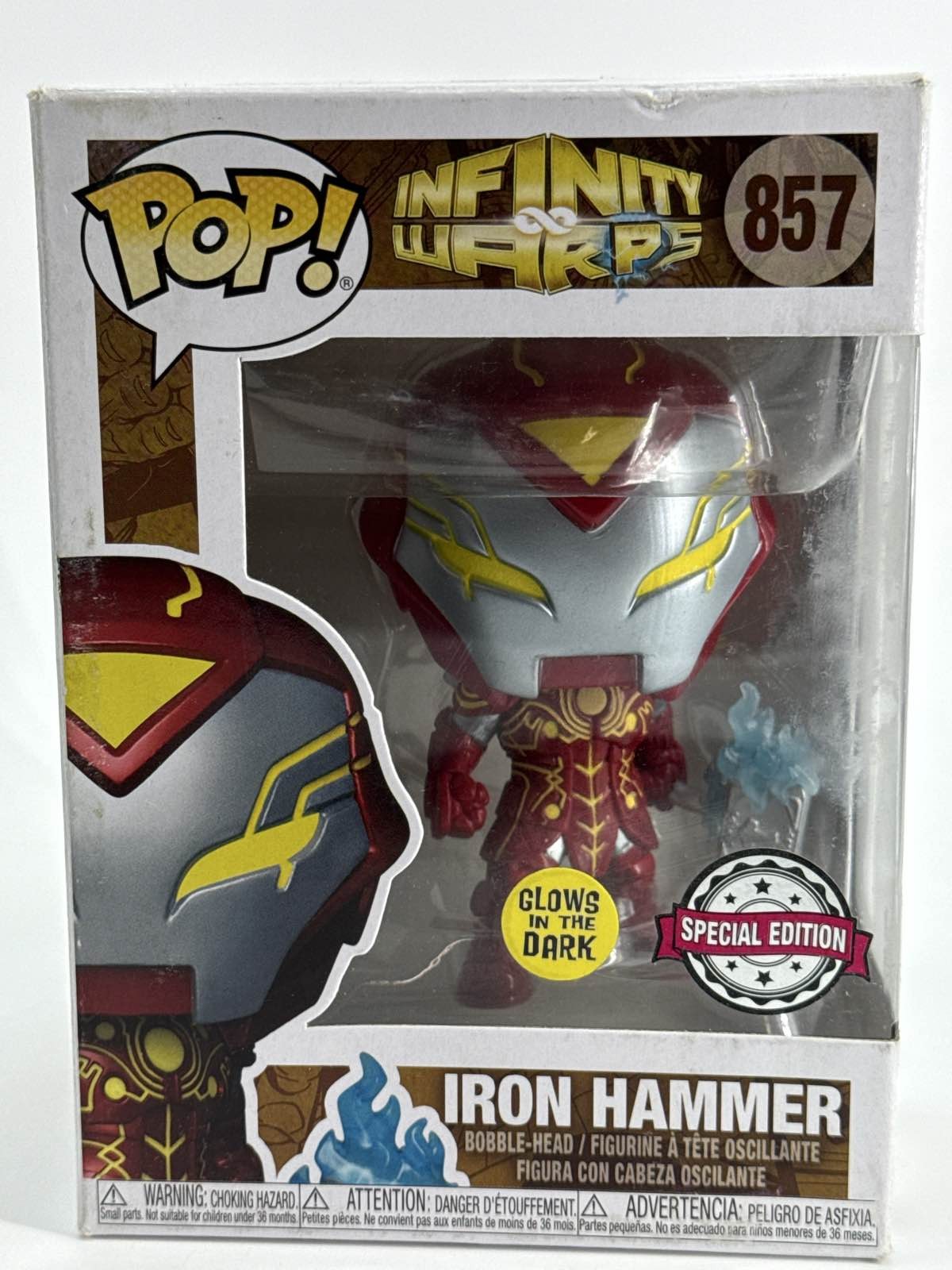 Funko Pop Marvel Iron Hammer 857 Infinity Warps Glow Special Edition GITD Boxed