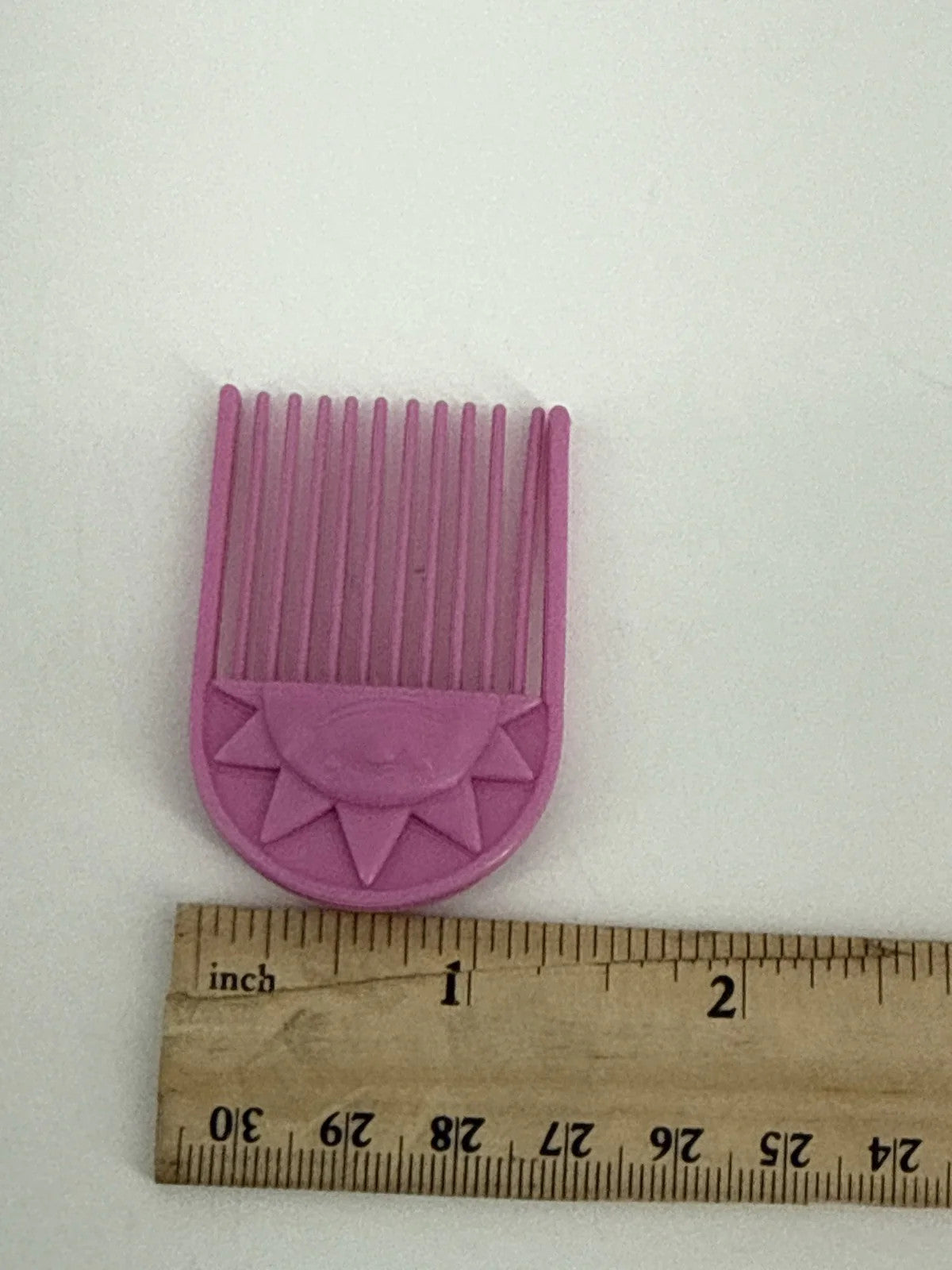 My Little Pony G1 Pink Sun Pick Comb Hasbro 1980s Vintage Hair Accessory White