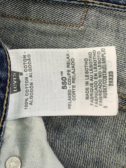 Levi's 550 Jeans Boys 28x23 Medium Wash Relaxed Fit Husky Denim Tapered Leg