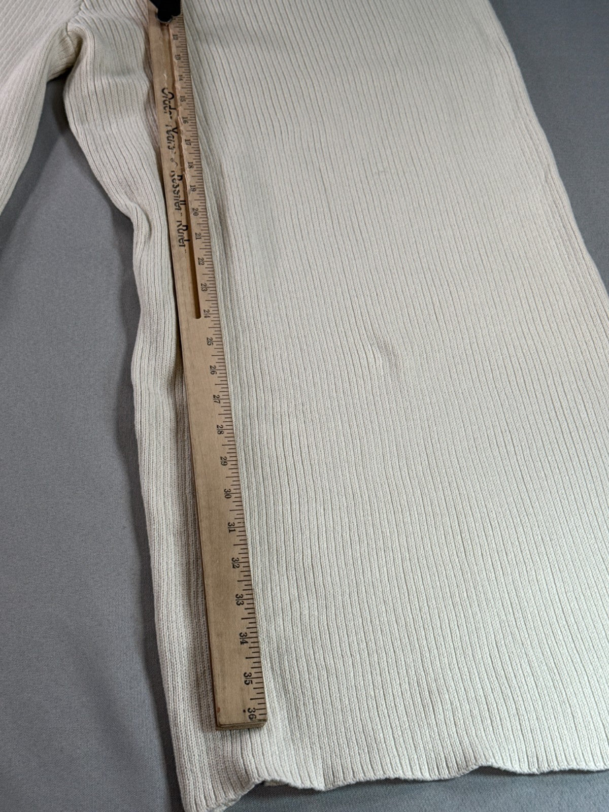 Eloquii Rib Knit Wide Leg Pants Cream Pull On Sweater Lounge Womens 26 28