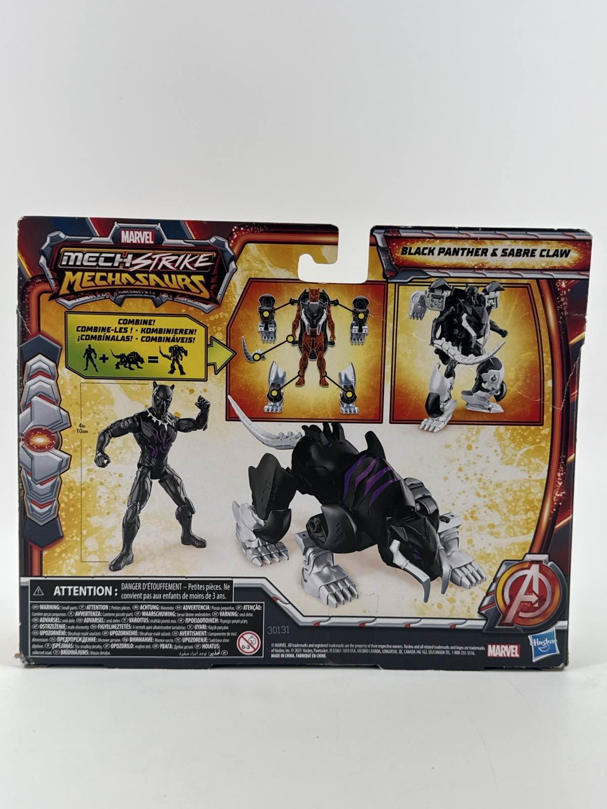 Hasbro Mech Strike Mechasaurs Sabre Claw Black Action Figure Dinosaur Toy F6607