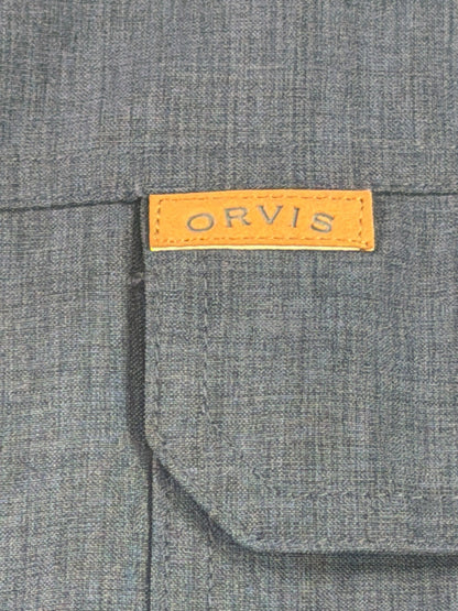 Orvis Button Up Tech Shirt Mens 2XL XXL Blue Lightweight Outdoors Apparel NWT