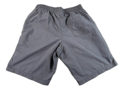 Reebok Athletic Shorts Mens Gray Polyester Relaxed Fit Elastic Waist Logo Fleece