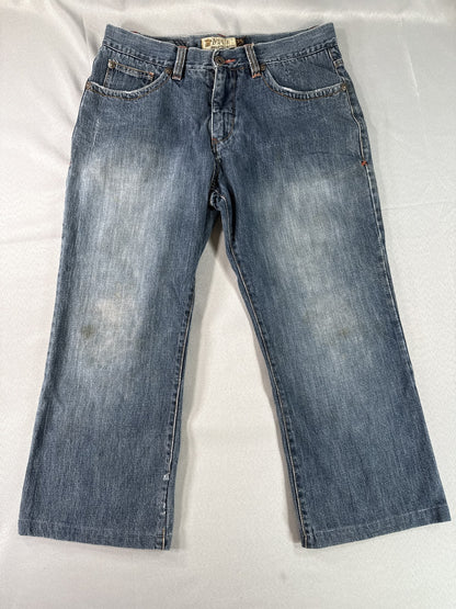 MICROS M2BX 385 Jeans 34x30 Blue 100% Cotton Straight Leg Classic Zip Fly