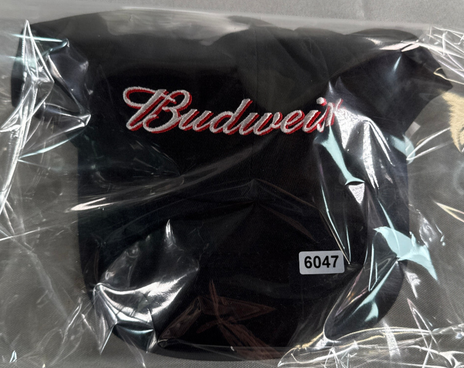 Budweiser vintage Baseball Cap Beer Hat Black Snapback Adjustable OSFA Logo One