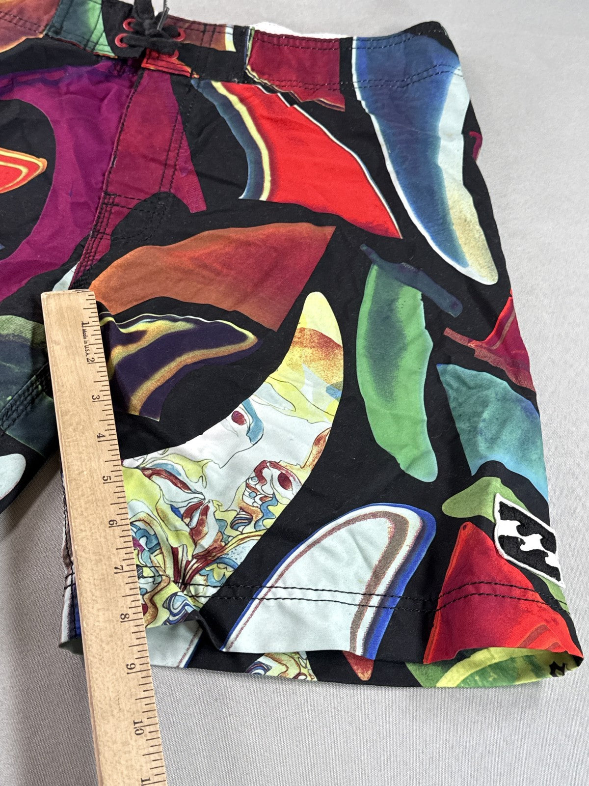 Billabong Board Shorts 34 Multi Color All Over Print 100% Polyester Surf