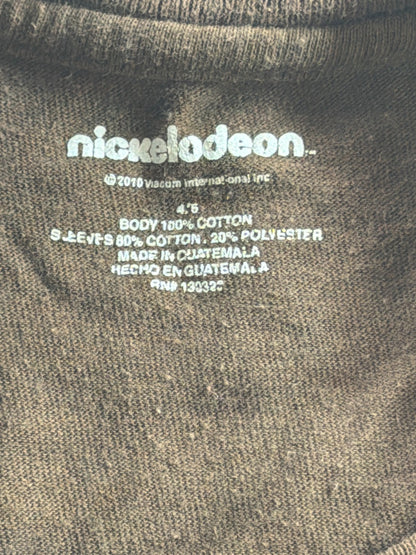 SpongeBob Boys 4/5 Brown Long Sleeve Layered Thermal Shirt Nickelodeon 2010