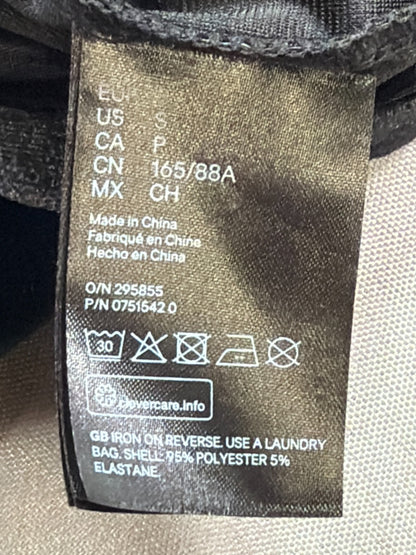H&M Divided Black Glitter Shimmer Bodycon Mini Dress Spaghetti Strap NWT S
