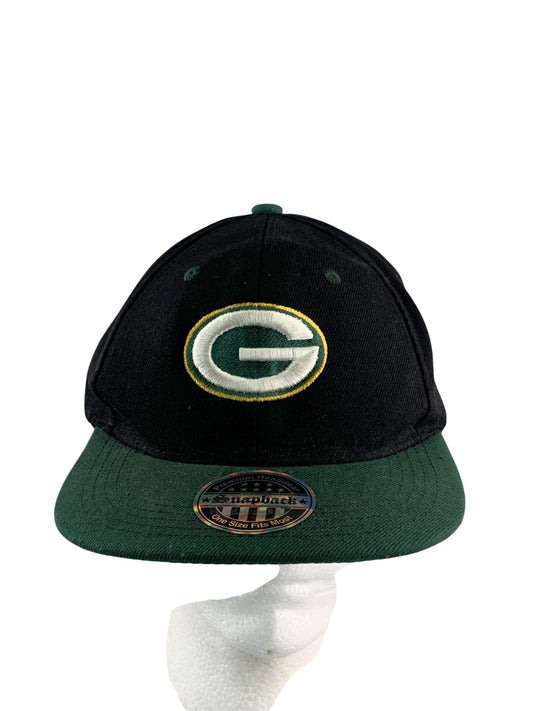 Green Bay Packers Hat Cap Snap Back Mens One Size Black Green NFL Football