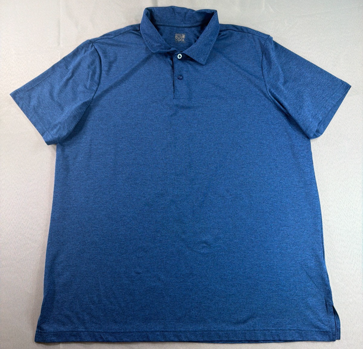 32 Degrees Cool Polo Shirt Mens XXL Blue Stretch Performance Golf Casual Tee