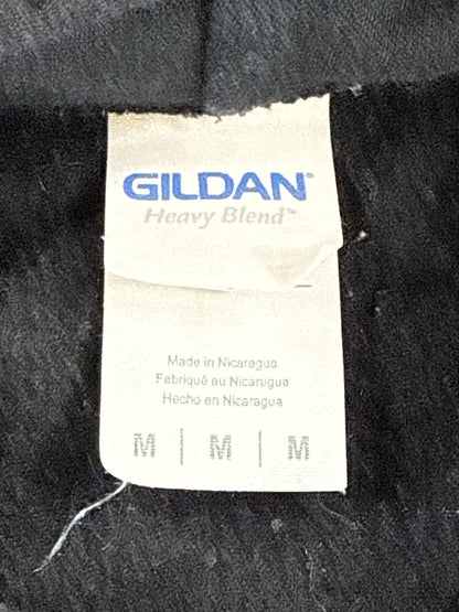 GILDAN Back to the Future Hoodie M Black Cotton Pullover Graphic Long