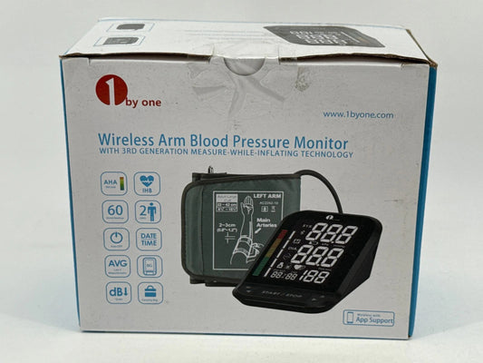 1byone Wireless Arm Blood Pressure Monitor Cuff App Support TMB-1585-BS Apparel