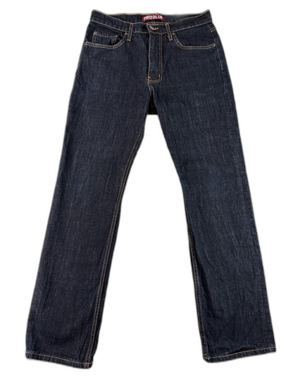 NEO BLUE Dark Wash Jeans Mens 32 Straight Leg Cotton Denim Classic Fit Mid Rise
