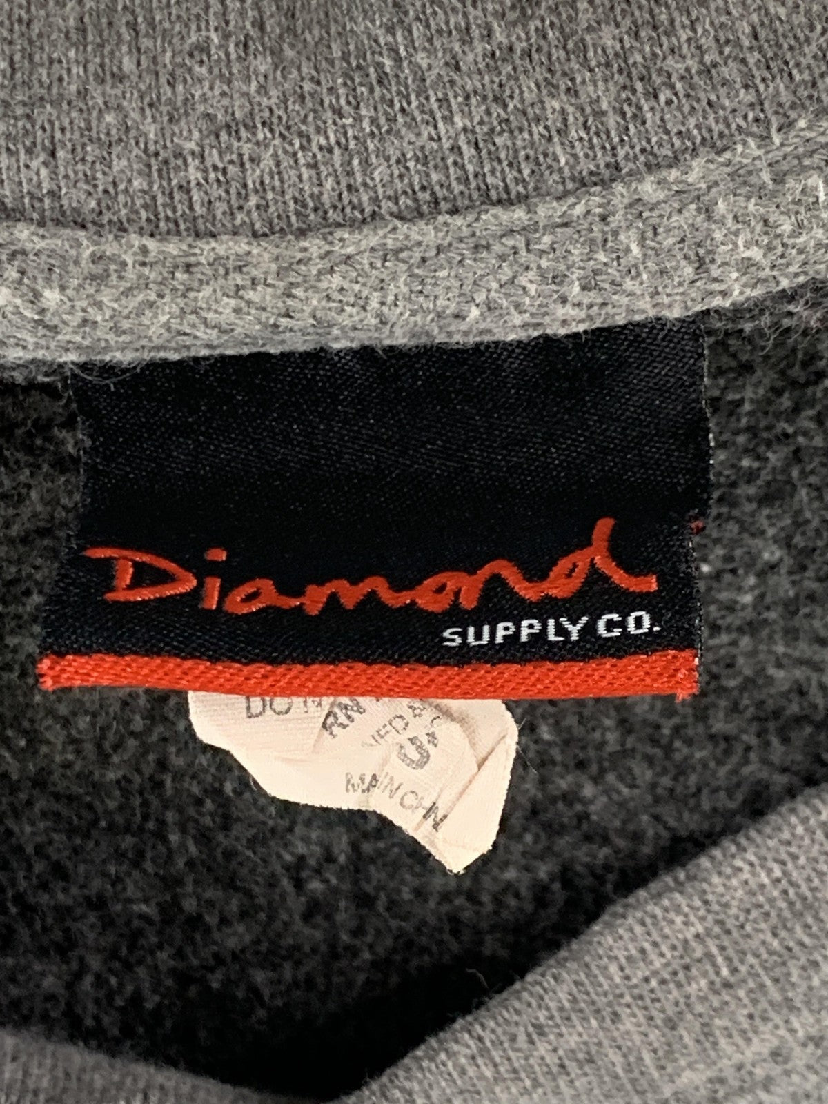 Diamond Supply Co Sweater Mens Small Gray Blue Box Logo Crewneck Pullover Skate