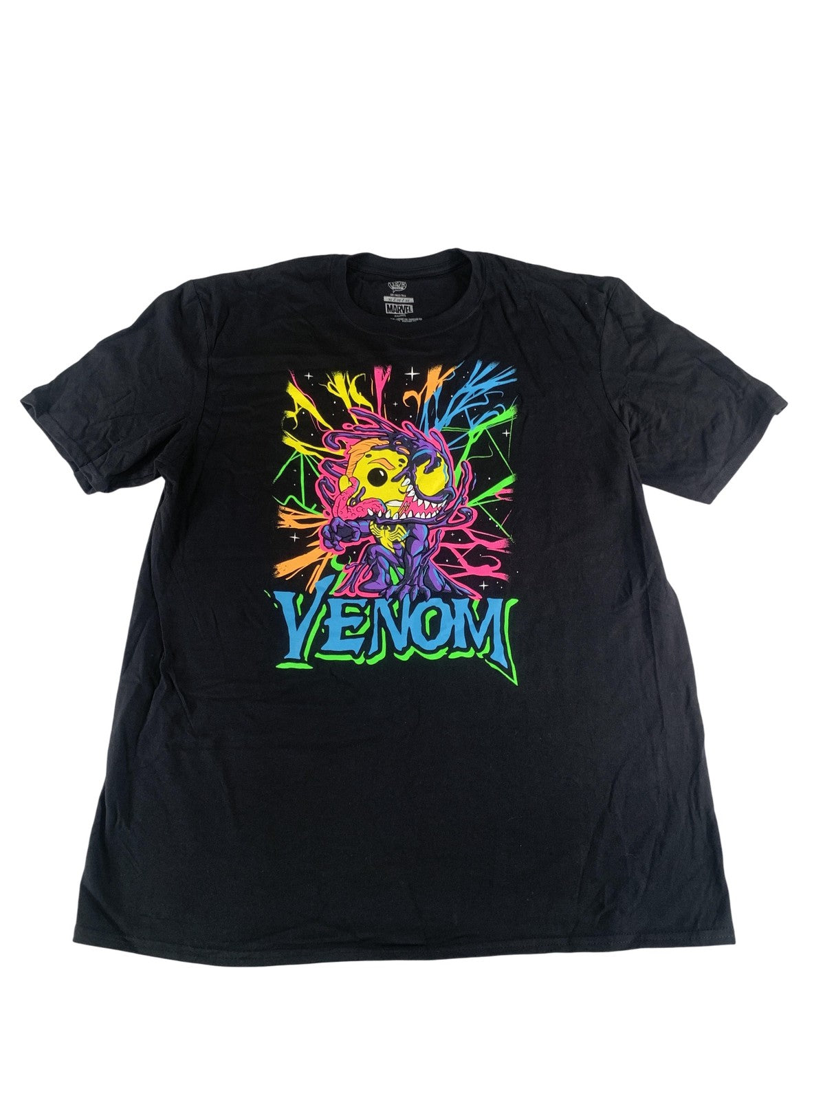 Marvel Venom Shirt Mens XL Black Pop Tees Funko Neon Graphic Tee T-Shirt 2021
