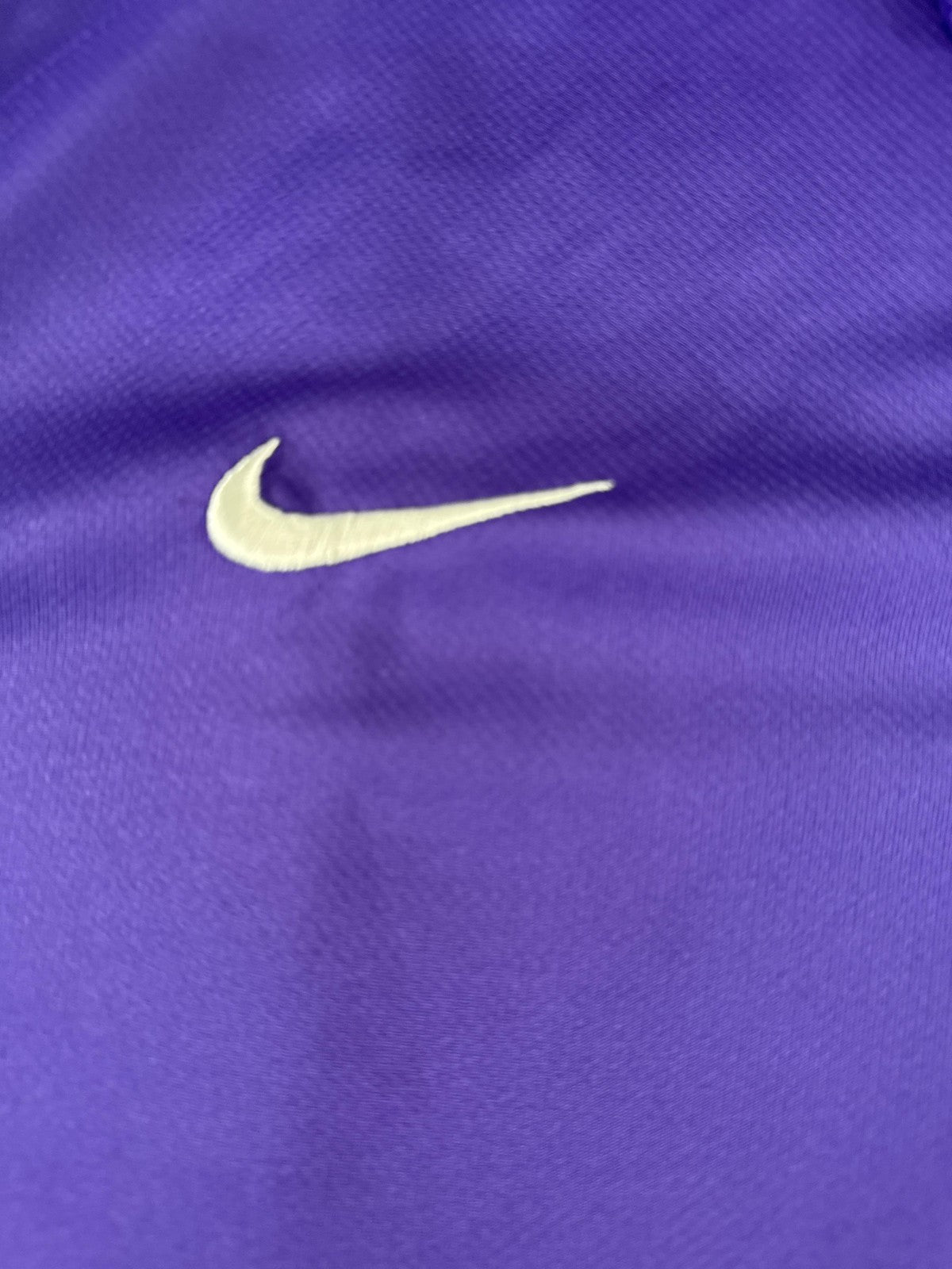 Nike Polo Shirt Mens 2XL Purple Dri-Fit Football Coach Performance Top 100 on