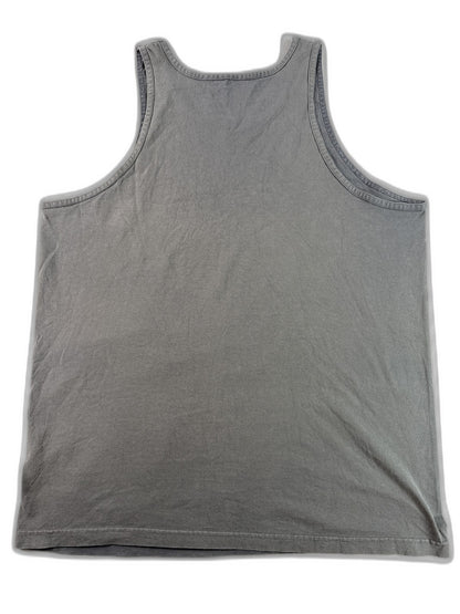 Quiksilver Surf Graphic Tank Top Mens XL Gray 100% Cotton Scoop Neck Sleeveless