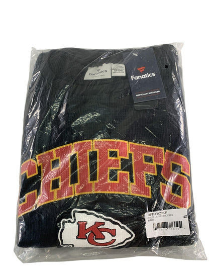 Kansas City Chiefs Shirt Mens 4XL Black NFL Football Long Sleeve Thermal Crew
