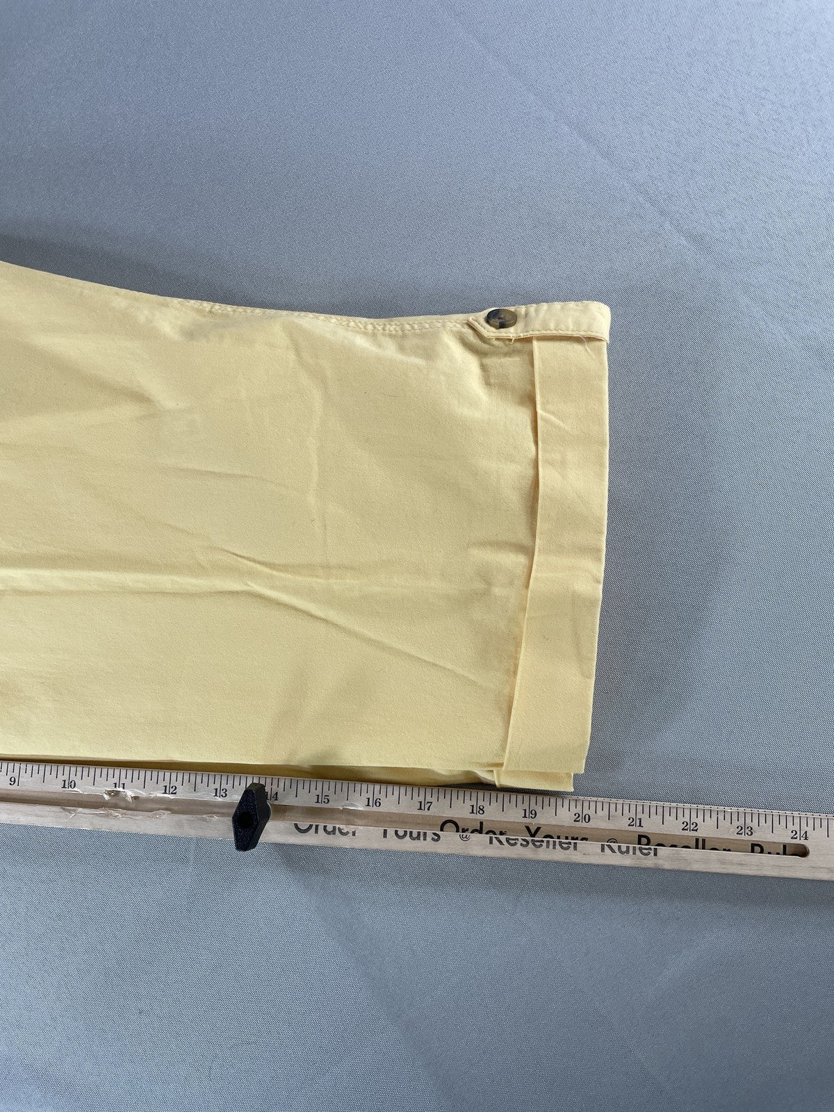 Karen Scott Pants Womens 10 Yellow Cropped Capri Cotton Spandex Stretch Casual