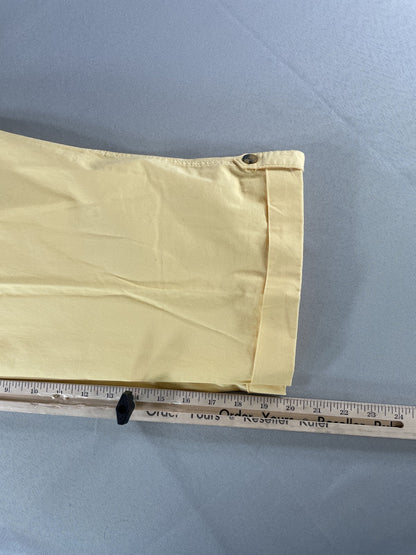Karen Scott Pants Womens 10 Yellow Cropped Capri Cotton Spandex Stretch Casual