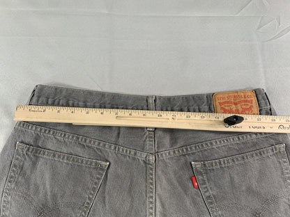 Levis 569 Shorts Mens 36 Gray Cut Off Denim Relaxed Fit Frayed Hem Casual Hasbro