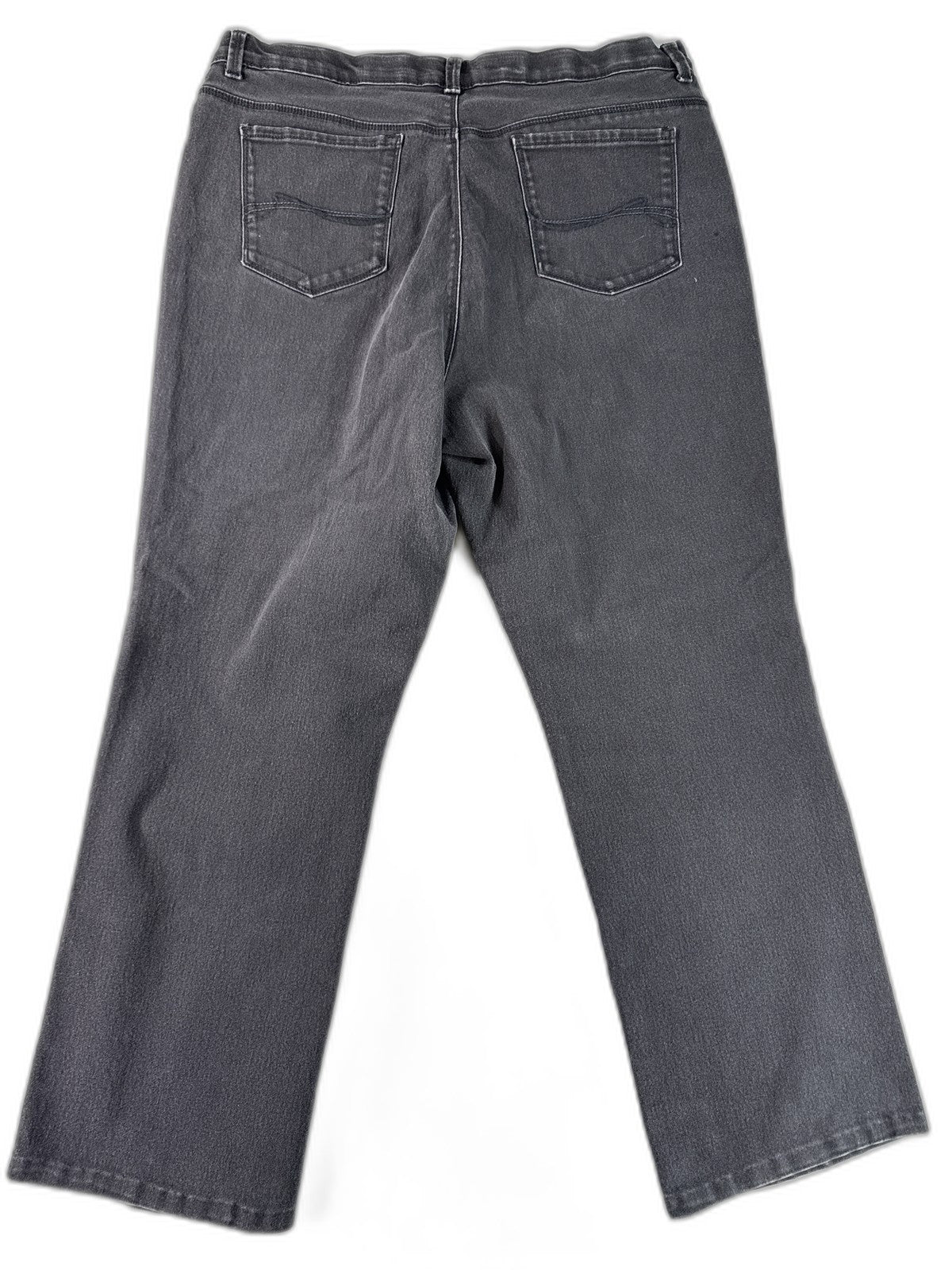 Gloria Vanderbilt Jeans Womens 16 Black Cotton Blend Straight Leg Regular Fit