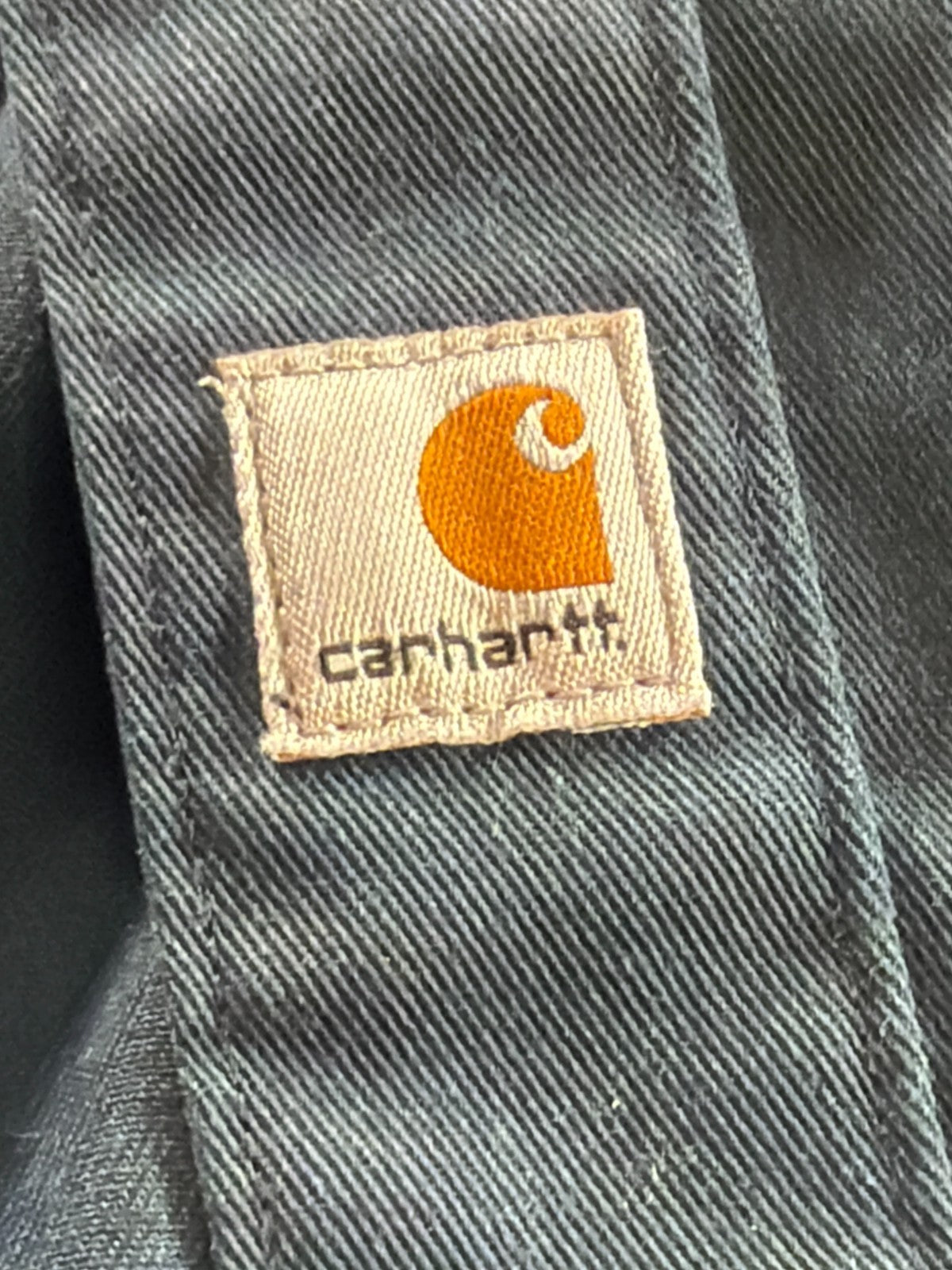 Carhartt Short Sleeve Work Shirt Dark Navy Blue XL Button Front Dual Pockets
