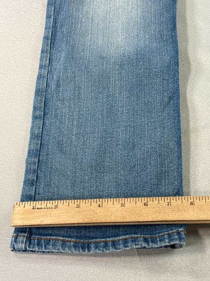 Cat & Jack Bootcut Jeans Girls 12 Stretch Adjustable Waist Blue Denim Pants