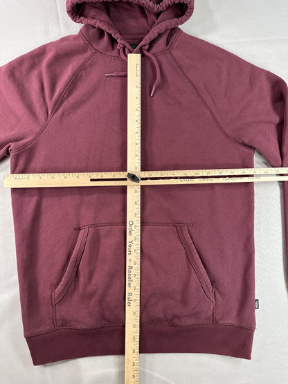 Vans Pullover Hoodie Medium Burgundy Long Sleeve Streetwear Unisex Fleece