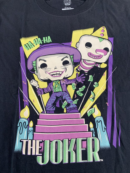 Funko Pop Tees Shirt Mens Large Black The Joker DC Comics Batman Graphic Tee 100