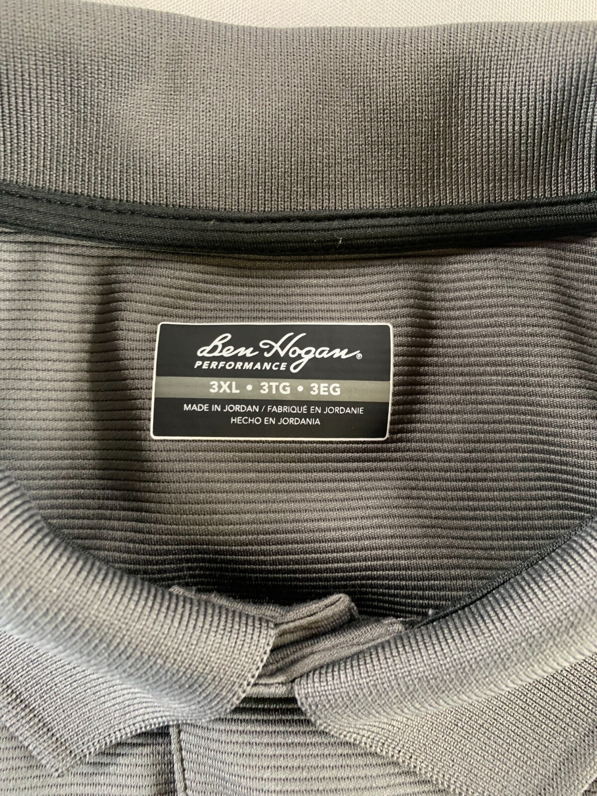 Ben Hogan Performance 3XL Gray Golf Polo Shirt Moisture Wicking Stretch Mens