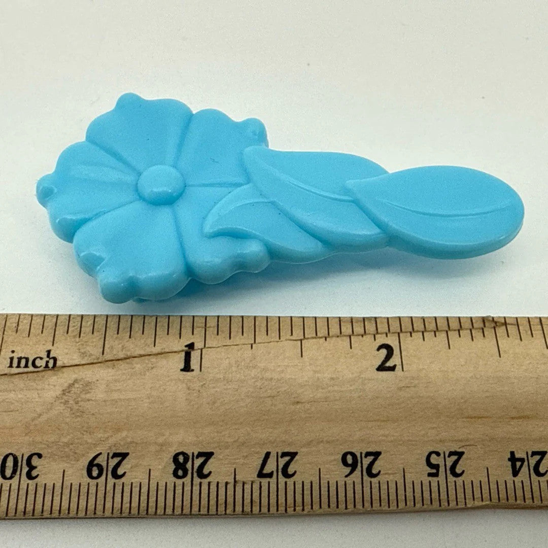 G1 My Little Pony Light Blue Flower Brush 1980s Accessory Vintage Hasbro HTF