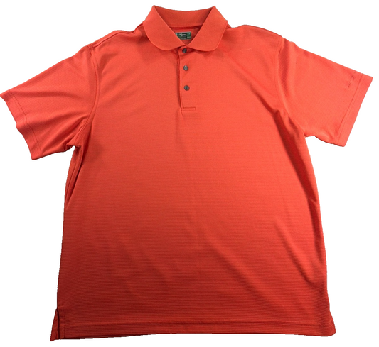 Ben Hogan Performance Golf Collection Polo Mens L Coral Orange Short Sleeve