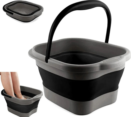 Foot Bath 15L(4GL) Collapsible Soak Tub W/Handle Foot Spa Massager Portable NWT