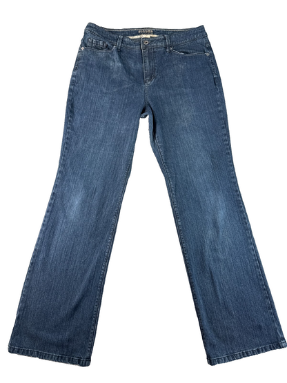 Sonoma Life + Style Womens Jeans 14 Bootcut Mid Rise Medium Wash Blue Denim Flap